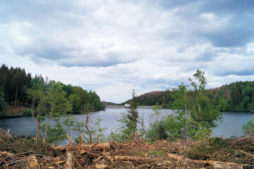 Am Stausee, Zillierbachtalsperre, Wasser, Natur, Himmel, Sommer