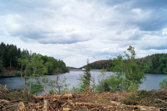 Am Stausee, Zillierbachtalsperre, Wasser, Natur, Himmel, Sommer
