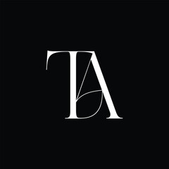 Initial letter TA logo design