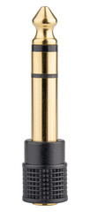 Audio adapter 6.35mm 1/4 inch male to 3.5mm 1/8 inch female stereo headphone connector gold plated....