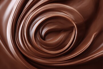Naklejka premium Chocolate swirl background. Clean, detailed melted choco mass. 