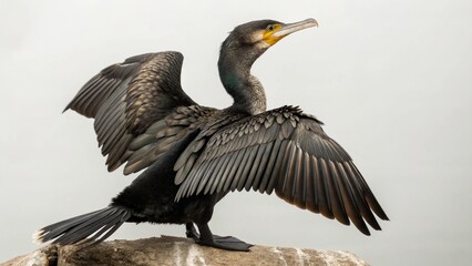 Fototapeta premium Cormorant on studio background 