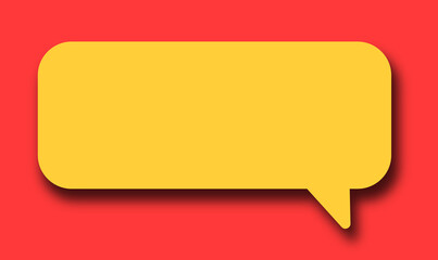 Speech bubble for communication and dialogue. Blank space for thoughts, questions, or quotes. Bright