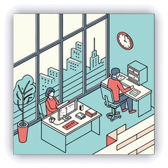 Set of Editable square business web banner design template. Suitable for social media post, instagram story and web ads. Vector illustration with Space to add pictures.