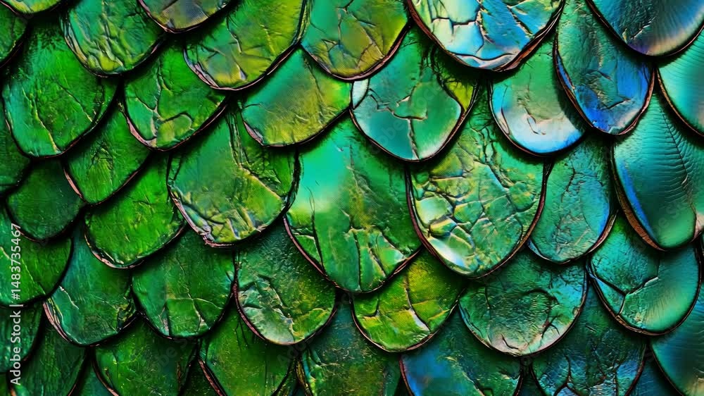 Poster a green leafy pattern that is made up of many small pieces. the pattern is very intricate and detail