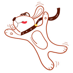 happy flying dog, jump into dream