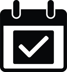 calendar checkmark icon vector illustration © freevectora