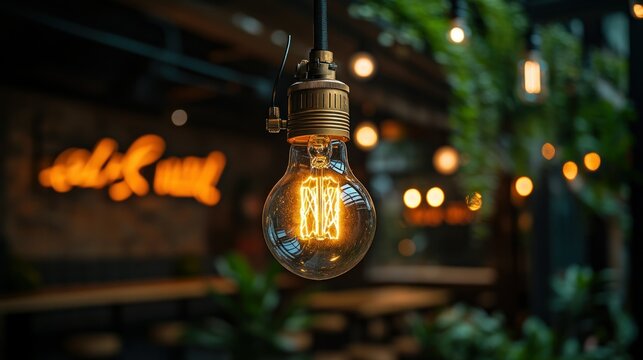 Warm, inviting cafe lighting