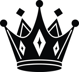 crown with diamonds icon vector illustration