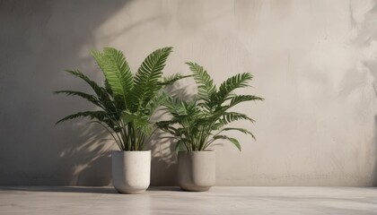 Fototapeta premium Open magazine with adjustable background, featuring natural plant shadows, stylish, leaf, nature