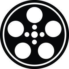 Film Reel Cinema Icon Vector Illustration