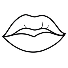 Pink Lip Mark Vector Impression