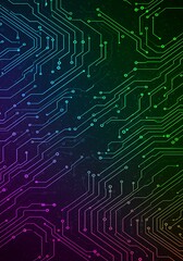 Neon Circuit Dreams AI Generated