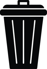 trash can lid open icon vector illustration