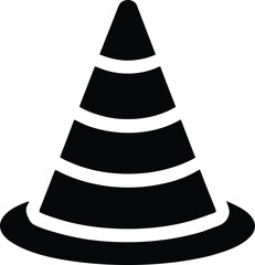 traffic cone safety icon vector illustration