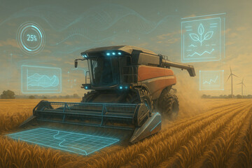 Combiner in field emitting blue light.