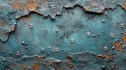 Industrial Foam Insulation Background with Torn Section Exposing Underlying Surface and Water Droplets for Creative or Educational Use
