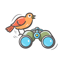 bird watching icon, bird watching vector illustration-simple illustration of bird watching, perfect for bird watching logos and icons