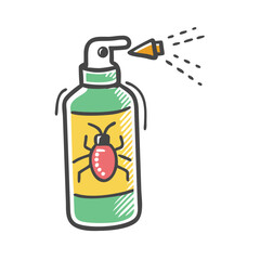 bug spray bottle icon, bug spray bottle vector illustration-simple illustration of bug spray bottle, perfect for bug spray bottle logos and icons