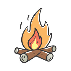 campfire icon, campfire vector illustration-simple illustration of campfire, perfect for campfire logos and icons