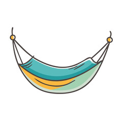 camping hammock icon, camping hammock vector illustration-simple illustration of camping hammock, perfect for camping hammock logos and icons