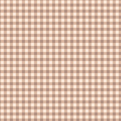Brown and beige gingham seamless pattern with earthy checkered texture for neutral textiles, fabric prints, and backgrounds