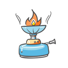camping stove icon, camping stove vector illustration-simple illustration of camping stove, perfect for camping stove logos and icons