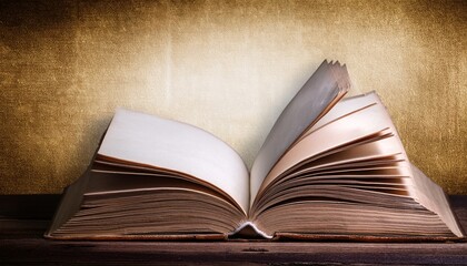 blank book on vintage background