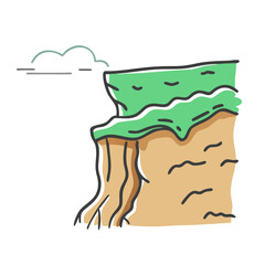 cliff edge icon, cliff edge vector illustration-simple illustration of cliff edge, perfect for cliff edge logos and icons