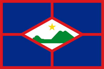 Flag of Sint Eustatius. Accurate proportion and official colors.