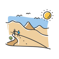 desert adventure icon, desert adventure vector illustration-simple illustration of desert adventure, perfect for desert adventure logos and icons