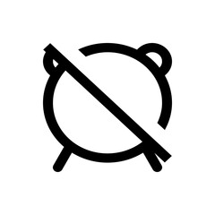 Alarm clock with a diagonal line through it indicating it is muted or disabled in a simple style