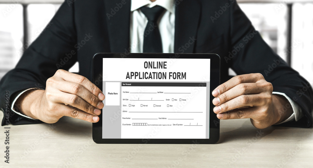 Poster online application form for modish registration on the internet website