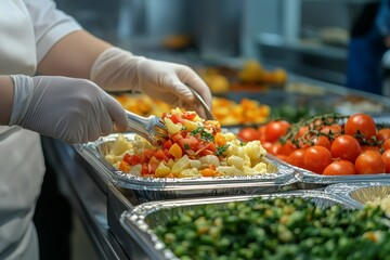 Catering daily open buffet food in hotel all inclusive service