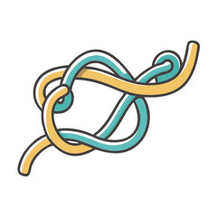 fisherman s knot icon, fisherman s knot vector illustration-simple illustration of fisherman s knot, perfect for fisherman s knot logos and icons