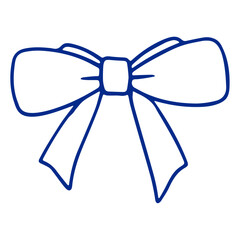 blue ribbon bow, ornamental decorative bow, graphic illustration of a decorative bow, minimalist line art bow design, elegant ribbon bow digital clipart
