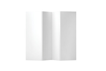 Blank white zigzag paper screen on a transparent background vector, perfect for presentations, mockups, or room divider concepts