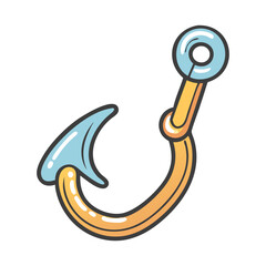 fishing hook icon, fishing hook vector illustration-simple illustration of fishing hook, perfect for fishing hook logos and icons