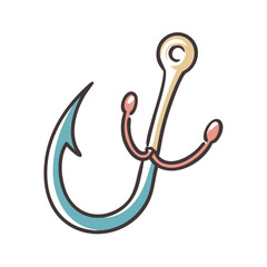 fishing hook icon, fishing hook vector illustration-simple illustration of fishing hook, perfect for fishing hook logos and icons