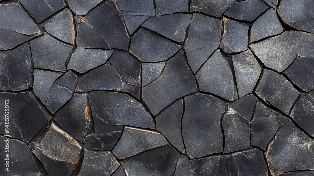 Poster dark gray irregular stone wall texture seamless pattern background design modern architecture buildi