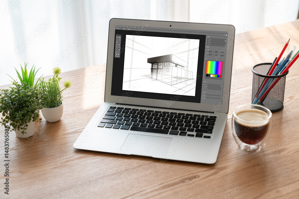 Aufkleber architectural design modish software application for architect business and professional designer