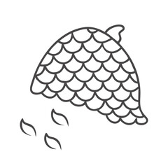 fish scales icon, fish scales vector illustration-simple illustration of fish scales, perfect for fish scales logos and icons