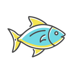 fish silhouette icon, fish silhouette vector illustration-simple illustration of fish silhouette, perfect for fish silhouette logos and icons