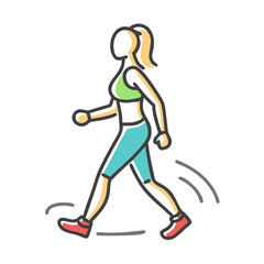 fitness walking icon, fitness walking vector illustration-simple illustration of fitness walking, perfect for fitness walking logos and icons