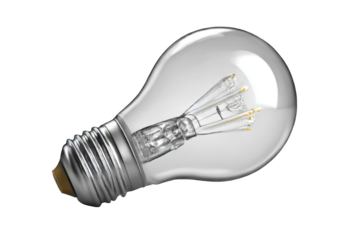 Lightbulb isolated on transparent background for design elements and graphic resources