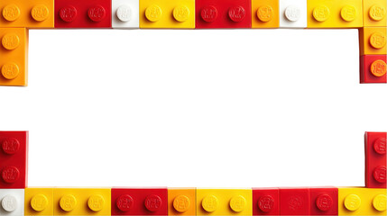 Naklejka premium Colorful Lego Brick Frame for Creative Projects