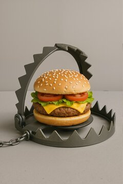 Burger Inside Bear Trap