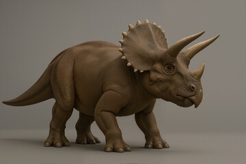 Fototapeta premium Realistic Triceratops Dinosaur Model