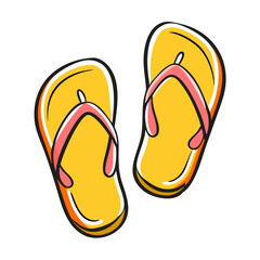 flip flops icon, flip flops vector illustration-simple illustration of flip flops, perfect for flip flops logos and icons