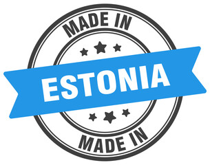 Made in Estonia round sign. Made in Estonia stamp.